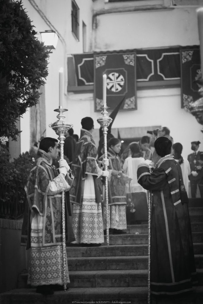 altar boys holy week andalusia seville marchena