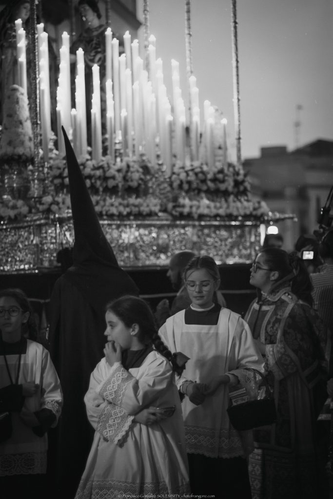 virgin mary canopy procession holy week andalusia seville marchena
