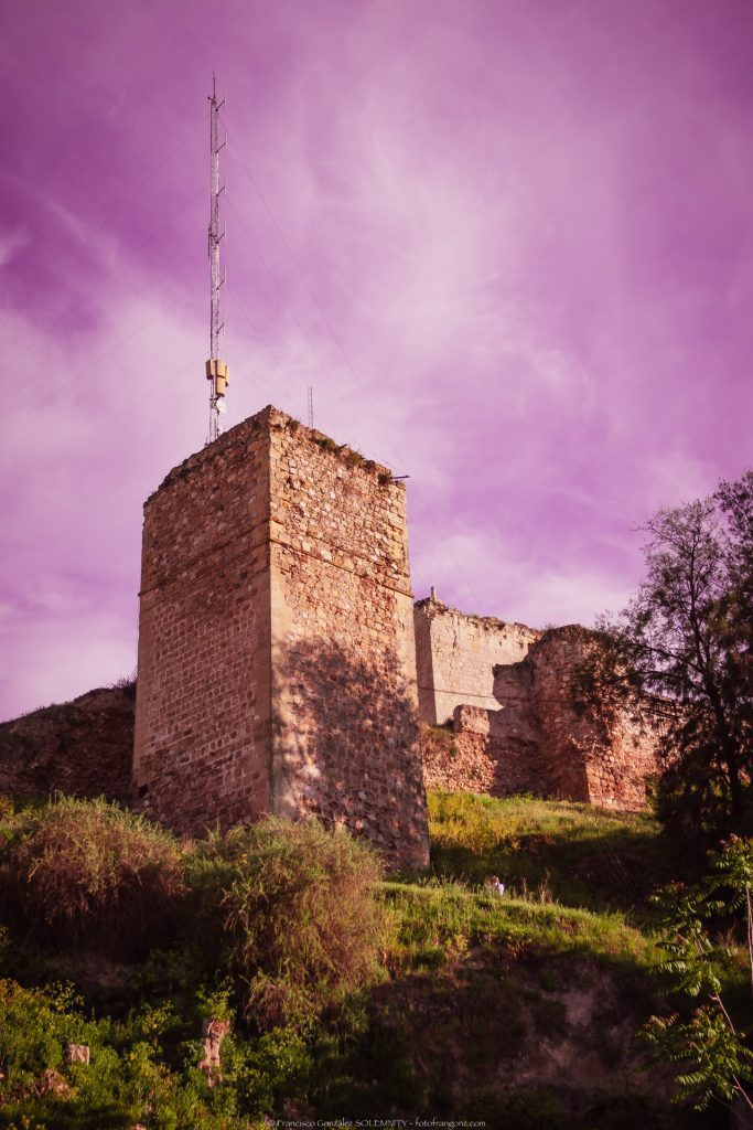 Tower of the old arab castle of Moron de la Frontera Seville Andalusia South of Spain