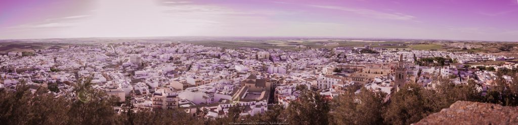 Panorama of the city of Moron de la Frontera Seville Andalusia South of Spain